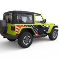 US FLAG SIDE GRAPHIC DOOR DECAL FITS 2005-2017 JEEP WRANGLER 2 DOOR JKU