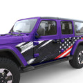 US FLAG SIDE GRAPHIC BODY GRAPHIC DECAL FITS 2018+ JEEP WRANGLER 4 DOOR JLU
