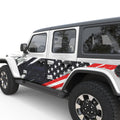US FLAG SIDE GRAPHIC DOOR DECAL FITS 2018+ JEEP WRANGLER 4 DOOR JLU