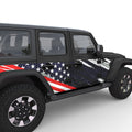 US FLAG SIDE GRAPHIC DOOR DECAL FITS 2005-2017 JEEP WRANGLER 4 DOOR JKU