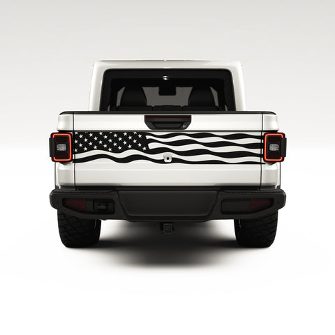 US FLAG TAILGATE DECAL SIDE GRAPHIC DECAL FITS JEEP GLADIATOR