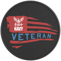 US NAVY VETERAN PEARL  WHITE CARBON FIBER TIRE COVER