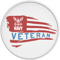 US NAVY VETERAN WHITE TIRE COVER