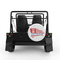 US NAVY VETERAN  WHITE TIRE COVER FOR MOKE