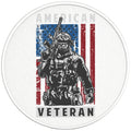 US VETERAN AMERICAN FLAG BLACK TIRE COVER