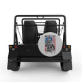 US VETERAN AMERICAN FLAG SILVER CARBON FIBER TIRE COVER FOR MOKE