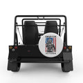 US VETERAN AMERICAN FLAG WHITE CARBON FIBER TIRE COVER FOR MOKE