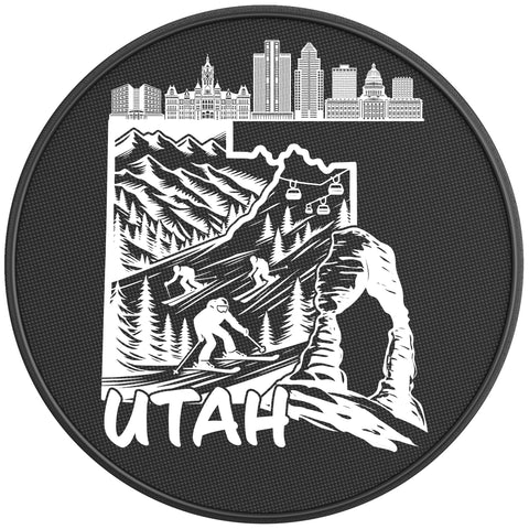 UTAH COMPILATION BLACK CARBON FIBER TIRE COVER