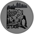 UTAH COMPILATION SILVER CARBON FIBER TIRE COVER