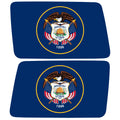 UTAH STATE FLAG QUARTER WINDOW DRIVER & PASSENGER DECALS