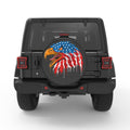 UNITED STATES AMERICAN EAGLE PEARL  WHITE CARBON FIBER TIRE COVER