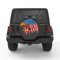 UNITED STATES AMERICAN EAGLE BLACK CARBON FIBER TIRE COVER