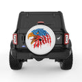 UNITED STATES AMERICAN EAGLE PEARL  WHITE CARBON FIBER TIRE COVER