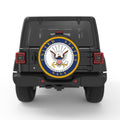 UNITED STATES NAVY PEARL  WHITE CARBON FIBER TIRE COVER