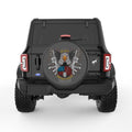 US ARMY AMERICAN FLAG BLACK CARBON FIBER TIRE COVER