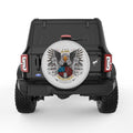 US ARMY AMERICAN FLAG SILVER CARBON FIBER TIRE COVER