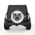 US ARMY AMERICAN FLAG PEARL  WHITE CARBON FIBER TIRE COVER