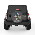 US ARMY FIGHT FOR FREEDOM BLACK CARBON FIBER TIRE COVER