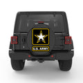 US ARMY LOGO BLACK CARBON FIBER TIRE COVER