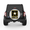 US ARMY LOGO SILVER CARBON FIBER TIRE COVER