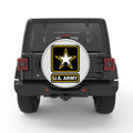 US ARMY LOGO SILVER CARBON FIBER TIRE COVER