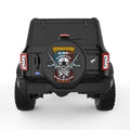 US ARMY SKULL AND GUNS BLACK TIRE COVER