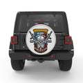 US ARMY SKULL AND GUNS BLACK TIRE COVER