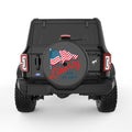 US FLAG LIBERTY BLACK CARBON FIBER TIRE COVER