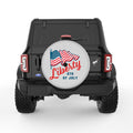 US FLAG LIBERTY SILVER CARBON FIBER TIRE COVER