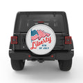 US FLAG LIBERTY BLACK TIRE COVER