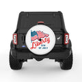 US FLAG LIBERTY WHITE TIRE COVER