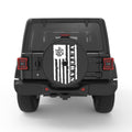US NAVY VETERAN FLAG BLACK CARBON FIBER TIRE COVER