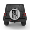US NAVY VETERAN FLAG WHITE TIRE COVER