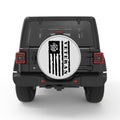 US NAVY VETERAN FLAG BLACK TIRE COVER