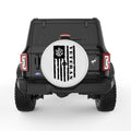 US NAVY VETERAN FLAG PEARL  WHITE CARBON FIBER TIRE COVER