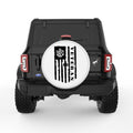US NAVY VETERAN FLAG WHITE TIRE COVER