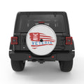 US NAVY VETERAN SILVER CARBON FIBER TIRE COVER