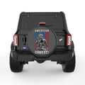US VETERAN AMERICAN FLAG BLACK CARBON FIBER TIRE COVER