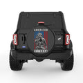 US VETERAN AMERICAN FLAG BLACK TIRE COVER