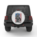 US VETERAN AMERICAN FLAG BLACK TIRE COVER