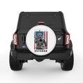 US VETERAN AMERICAN FLAG WHITE TIRE COVER
