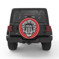 USA AMERICAN BALD EAGLE PEARL  WHITE CARBON FIBER TIRE COVER