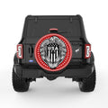 USA AMERICAN BALD EAGLE BLACK CARBON FIBER TIRE COVER