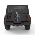 USA ARMY MEMORIAL DAY PEARL  WHITE CARBON FIBER TIRE COVER