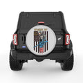 USA ARMY MEMORIAL DAY SILVER CARBON FIBER TIRE COVER