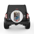 USA ARMY MEMORIAL DAY PEARL  WHITE CARBON FIBER TIRE COVER