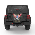 USA FLAG BALD EAGLE PEARL  WHITE CARBON FIBER TIRE COVER