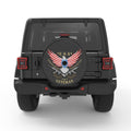 USA FLAG BALD EAGLE BLACK CARBON FIBER TIRE COVER