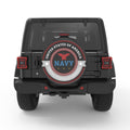 USA NAVY EAGLE PEARL  WHITE CARBON FIBER TIRE COVER