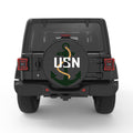 USN ANCHOR BLACK CARBON FIBER TIRE COVER